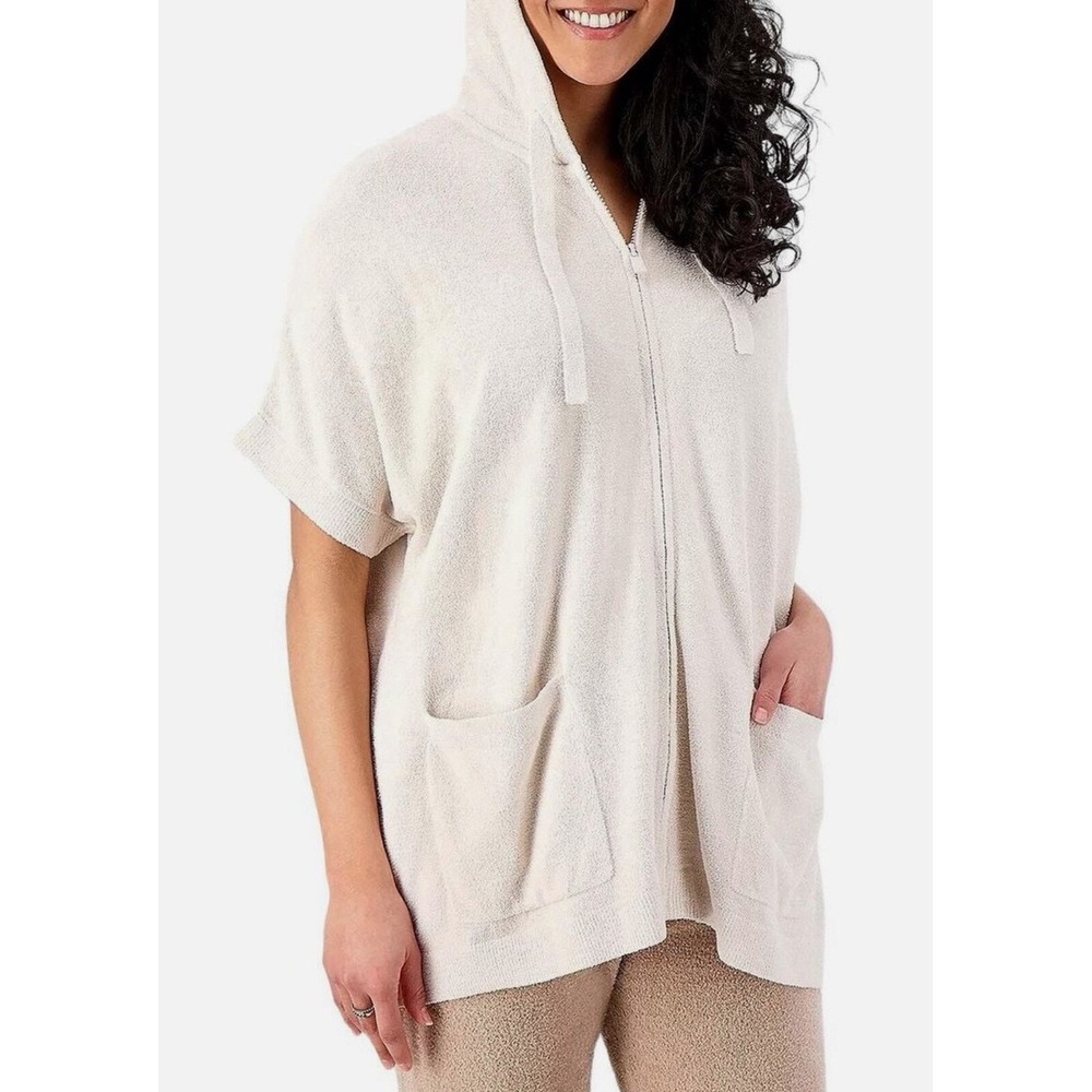Barefoot Dreams CozyChic Ultra Lite Short Sleeve Zip Up Hoodie 3X BDWCU22103